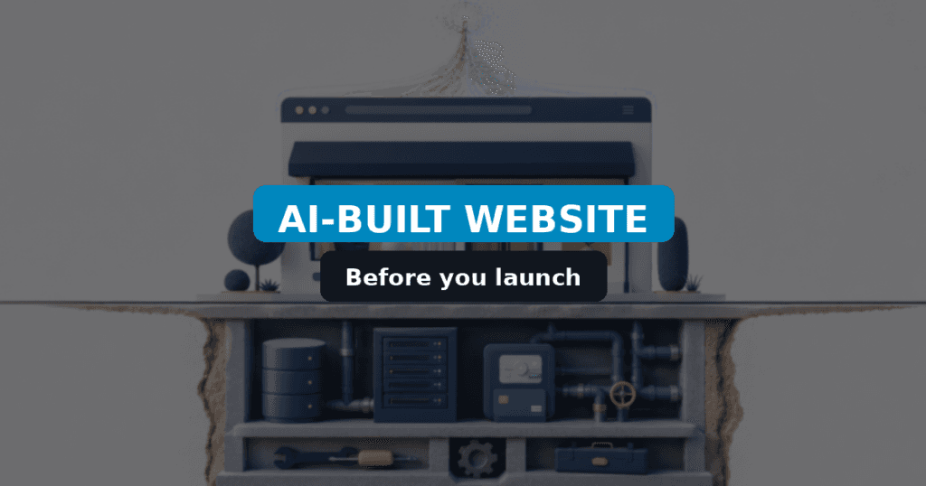 Cover: AI-built website - what to check before you launch